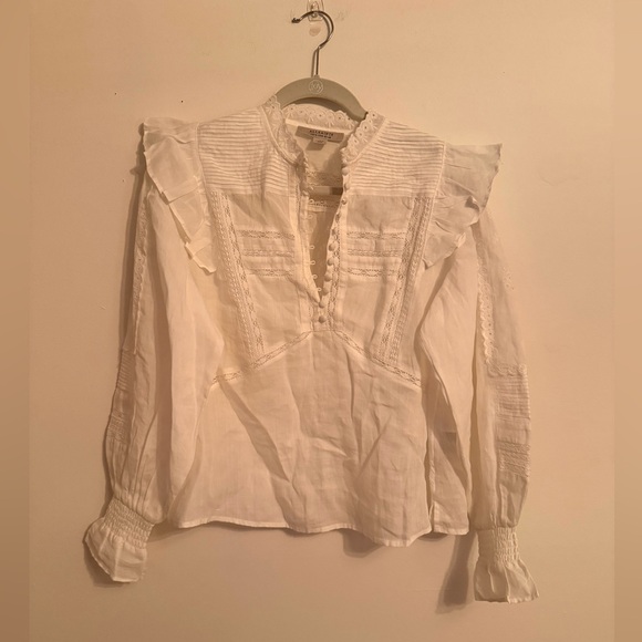 All Saints Heather Lace Trim Top - Picture 5 of 7